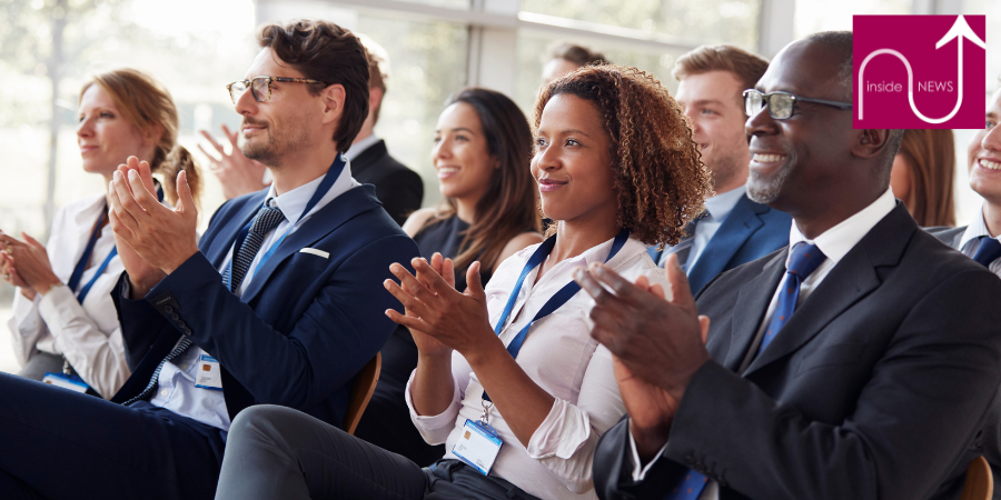 business people attending a presentation