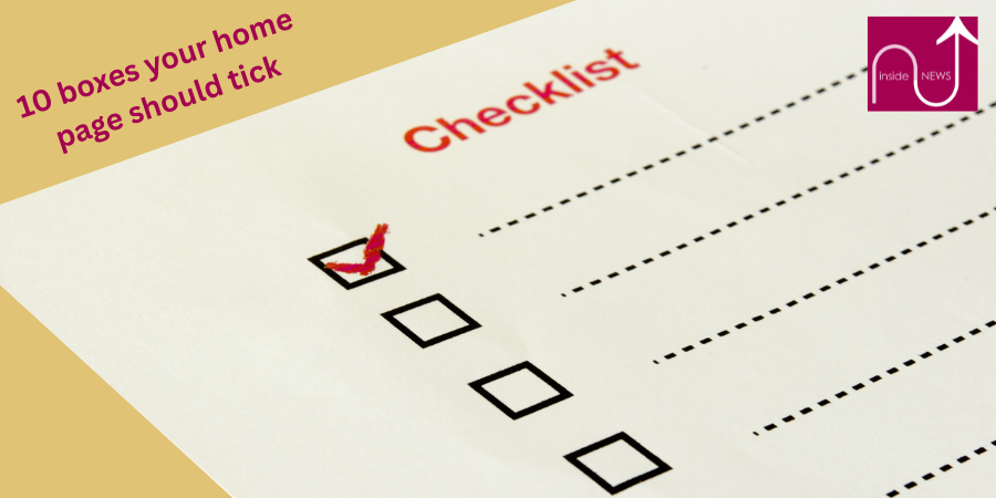 10 boxes your home page should tick