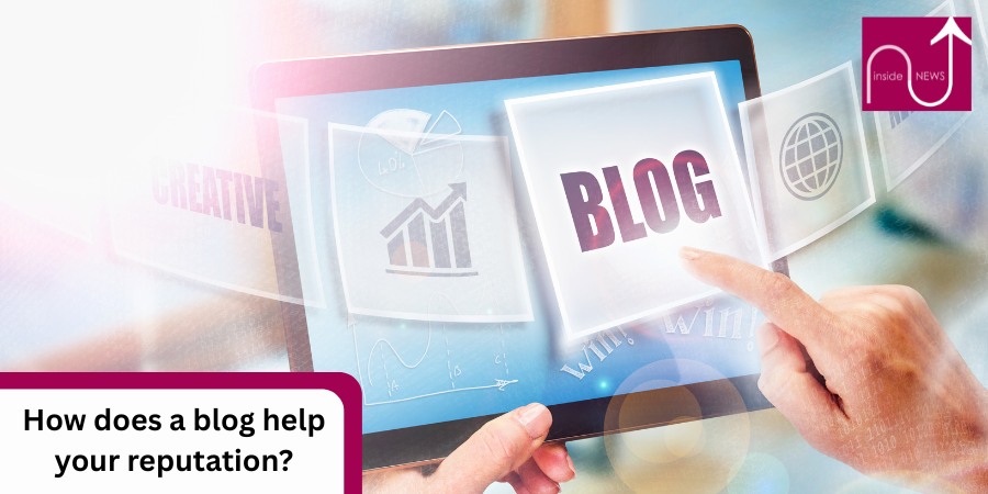 blog on tablet screen