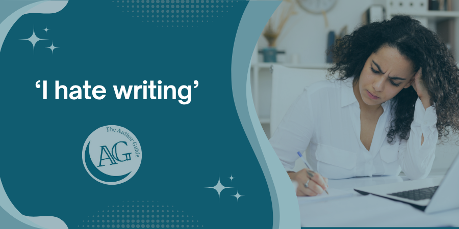 lady writing looking frustrated